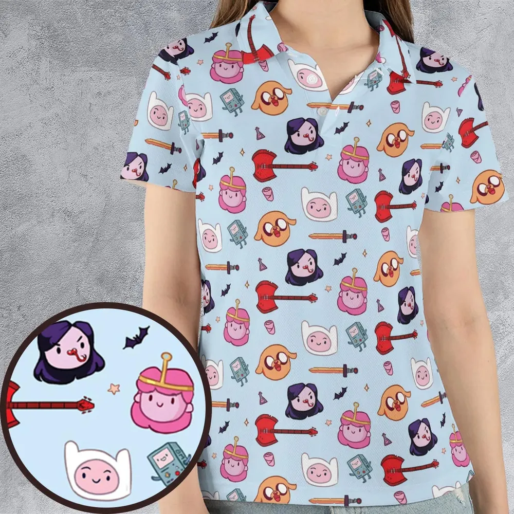 The Gang Adventure Time AOP Men/Women Polo Shirt - 4