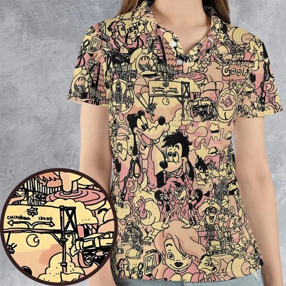 Goofy Movie Collage AOP Men/Women Polo Shirt - 4