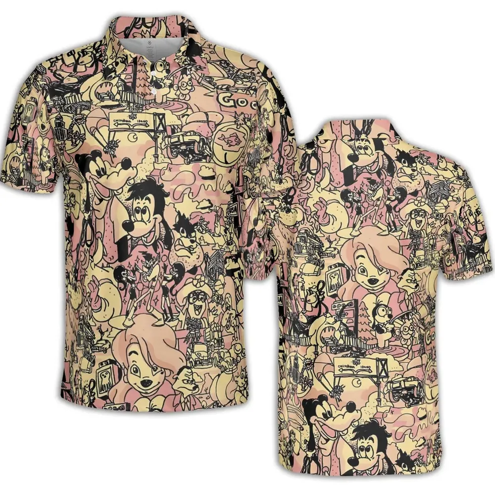 Goofy Movie Collage AOP Men/Women Polo Shirt - 2