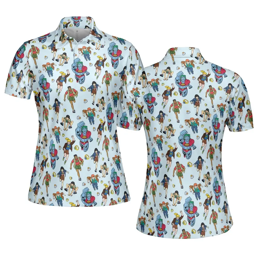 Save The Planet Captain Planet and the Planeteers AOP Men/Women Polo Shirt - 5