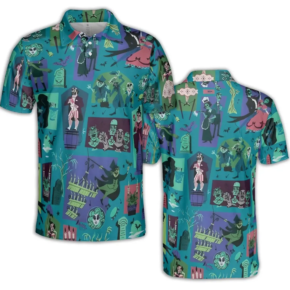 Haunted Chic Haunted Mansion AOP Men/Women Polo Shirt - 2