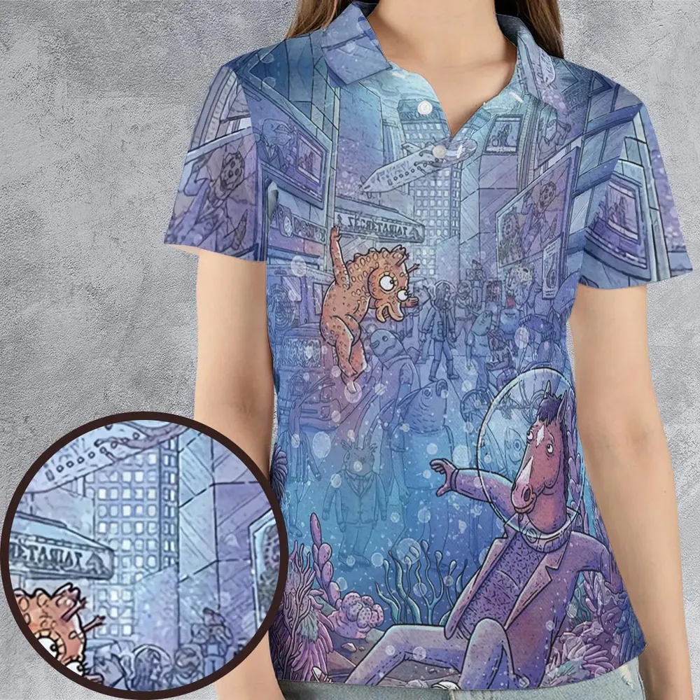 Bojack Horseman AOP Men/Women Polo Shirt - 4