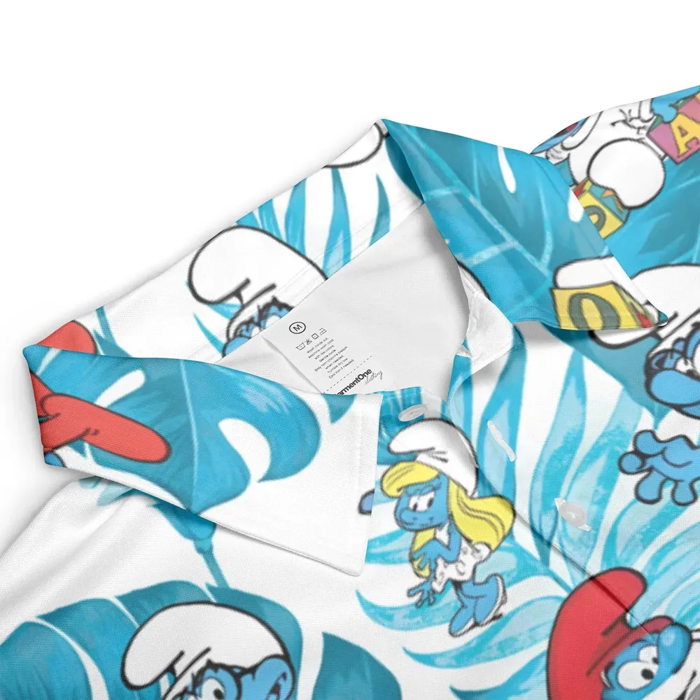 The Smurfs Pattern AOP Men/Women Polo Shirt - 3