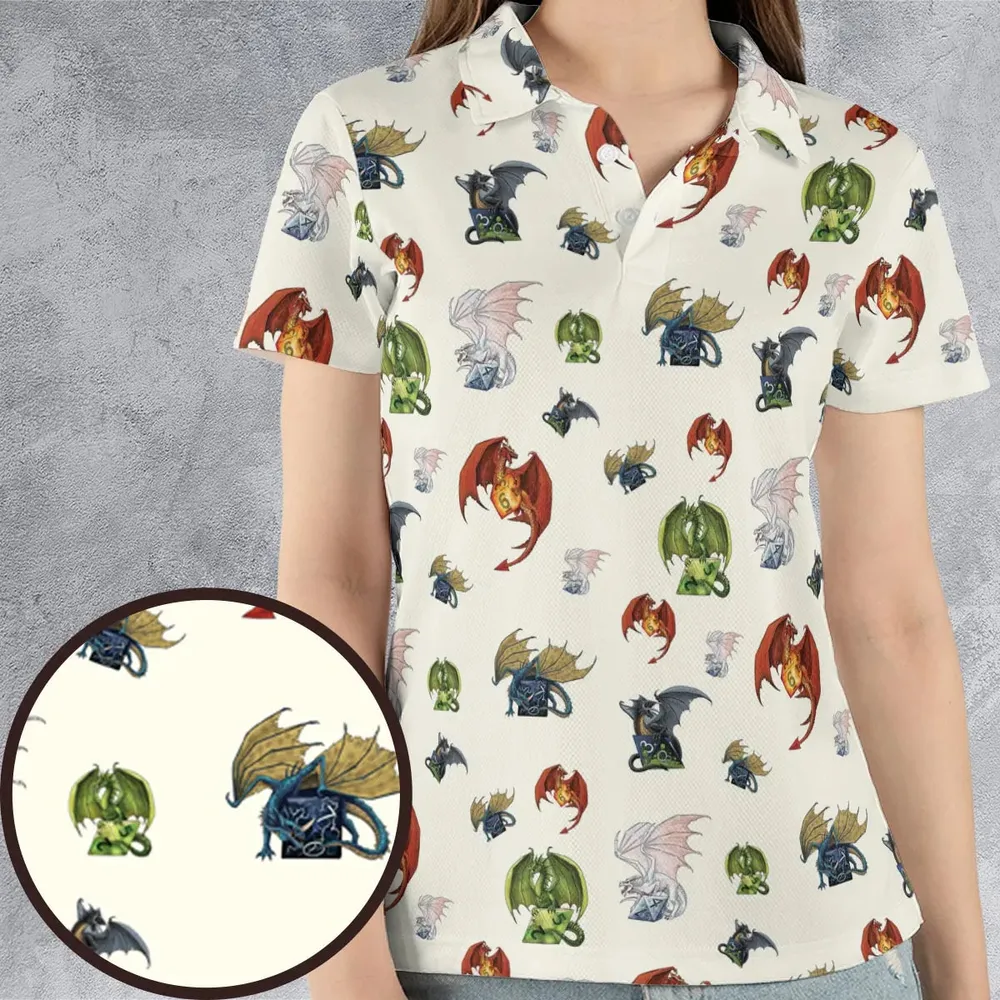 Dragon Dice DnD AOP Men/Women Polo Shirt - 4