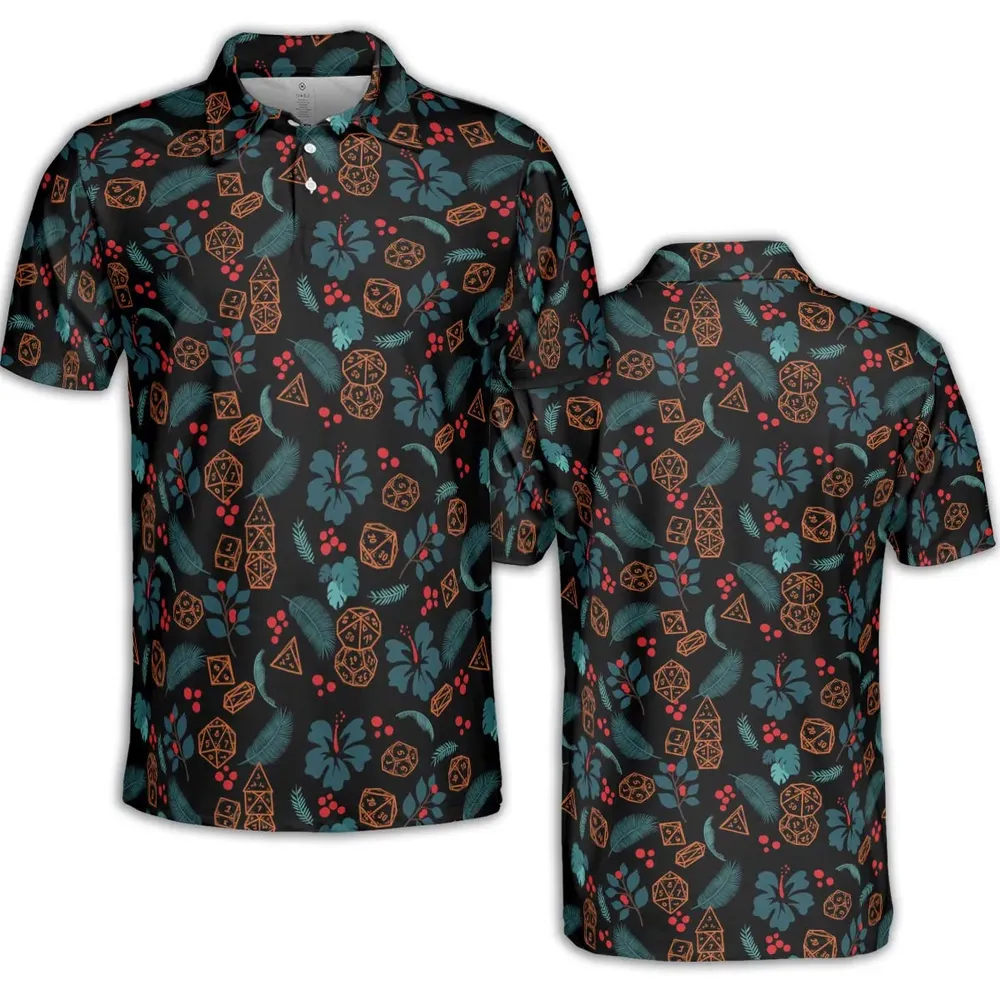 Floral Dice DnD AOP Men/Women Polo Shirt - 2