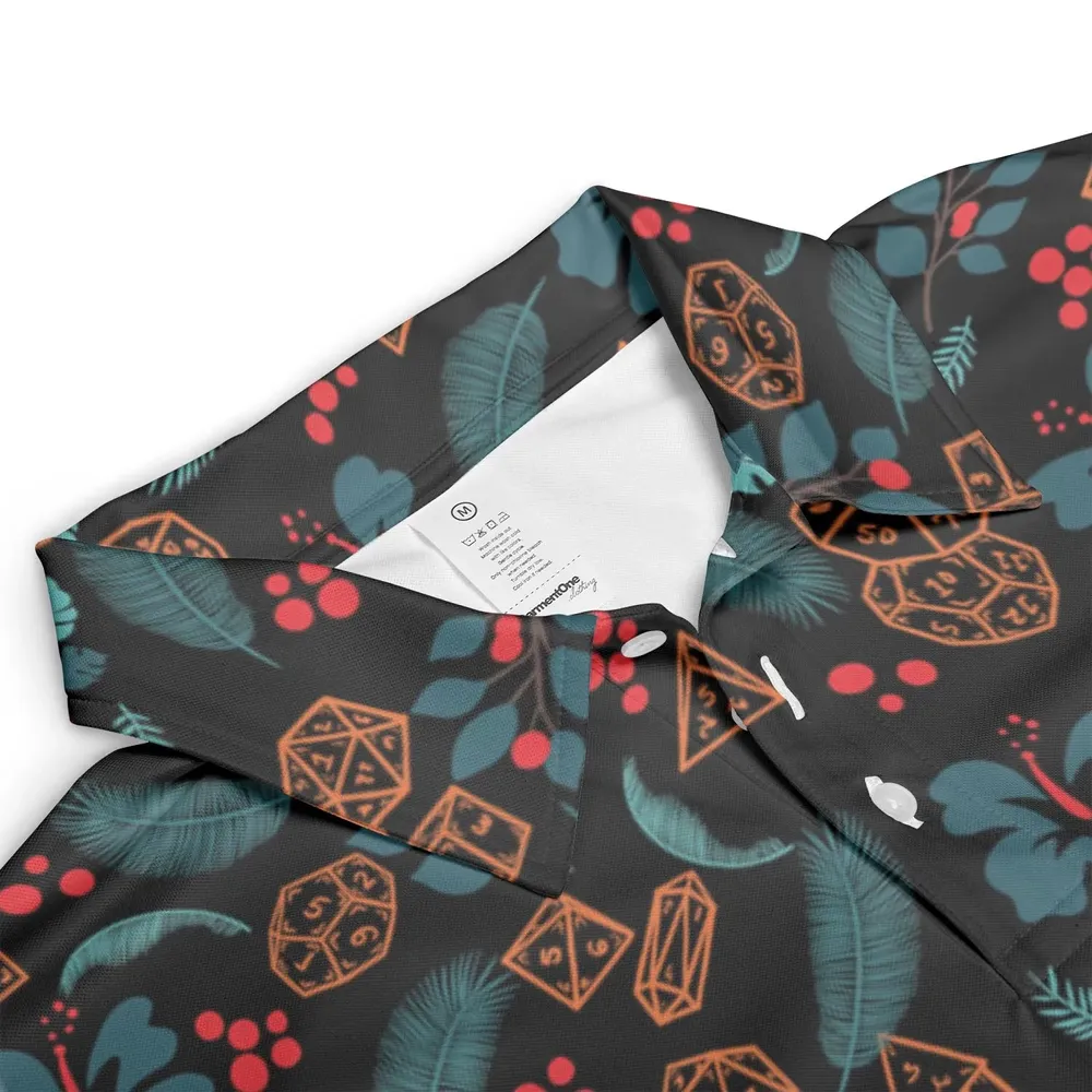Floral Dice DnD AOP Men/Women Polo Shirt - 3