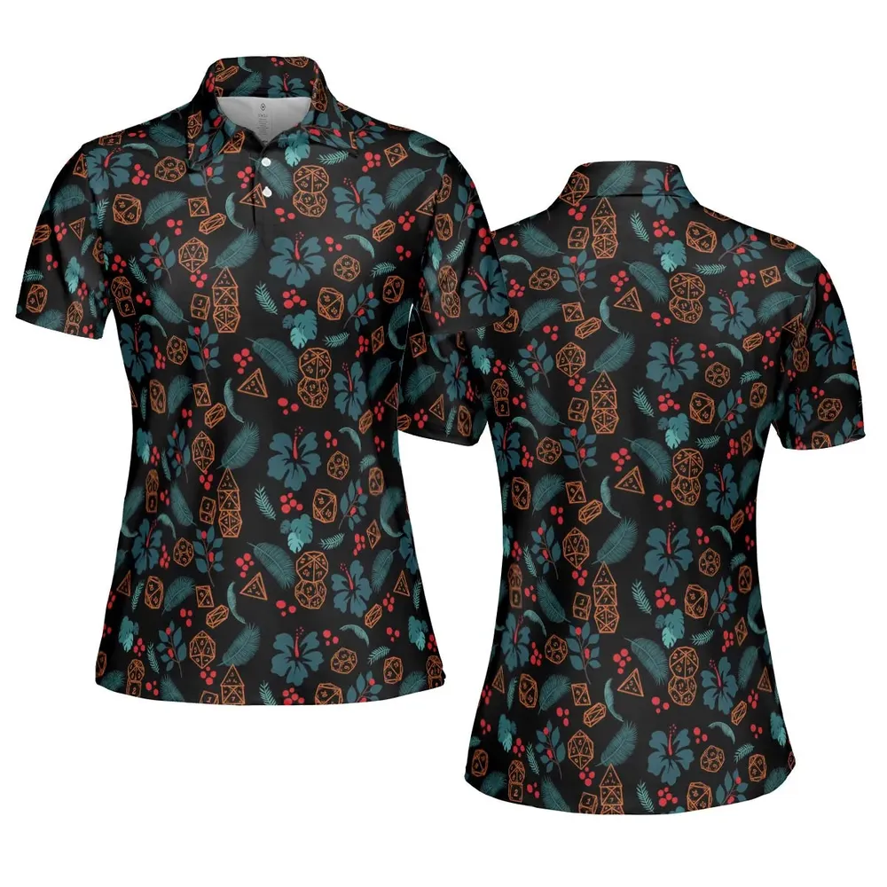 Floral Dice DnD AOP Men/Women Polo Shirt - 5