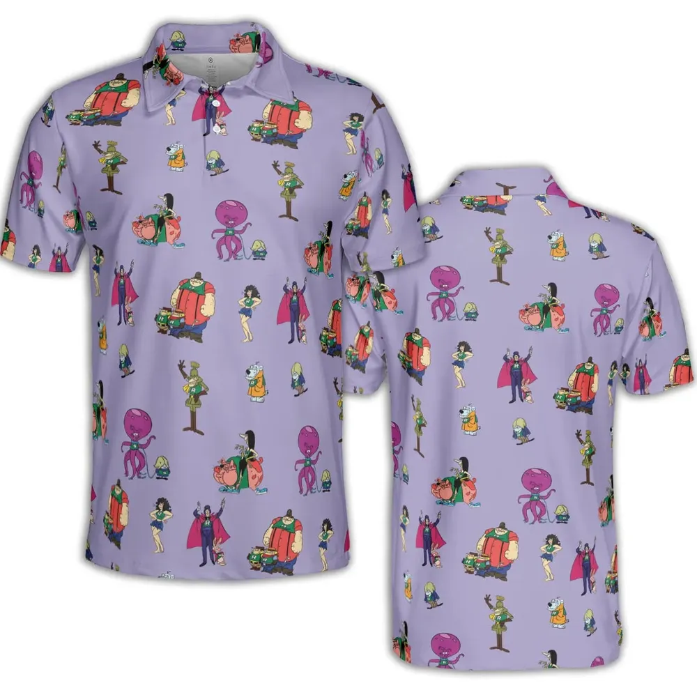 Really Rotten Scooby's All-Star Laff-A-Lympics AOP Men/Women Polo Shirt - 2