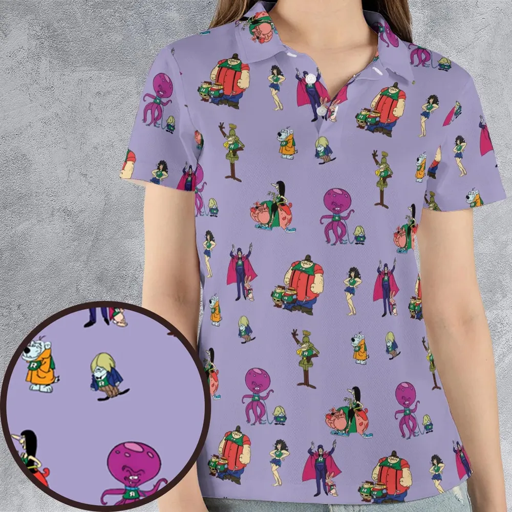 Really Rotten Scooby's All-Star Laff-A-Lympics AOP Men/Women Polo Shirt - 4