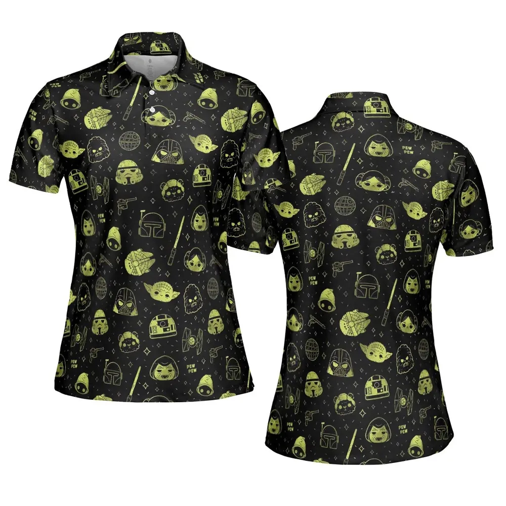 PewPew Star Wars AOP Men/Women Polo Shirt - 5