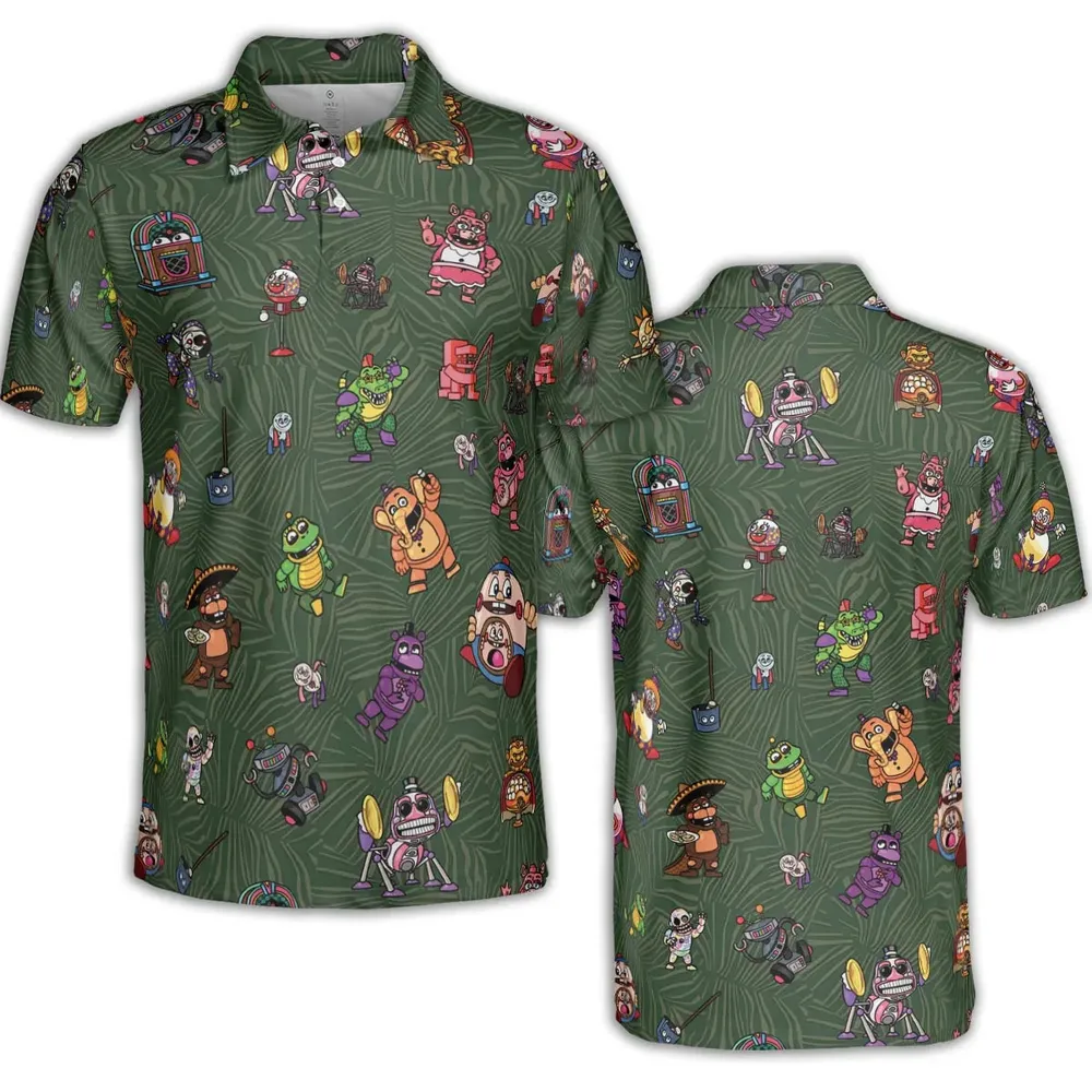 Five Nights at Freddy's Characters AOP Men/Women Polo Shirt - 2