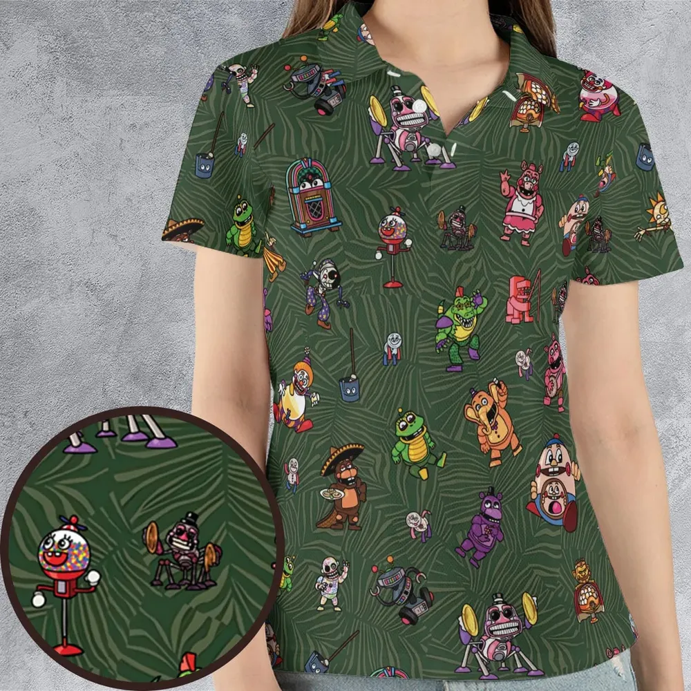 Five Nights at Freddy's Characters AOP Men/Women Polo Shirt - 4