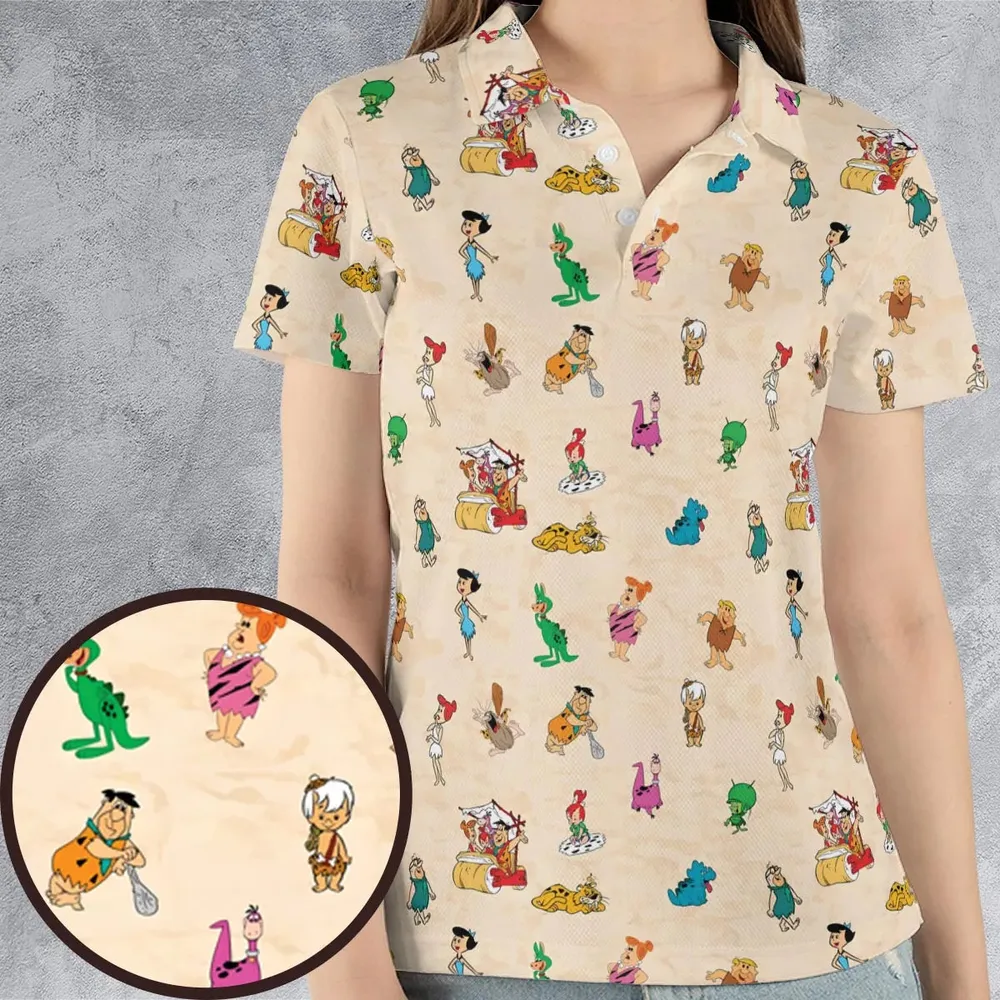 Bedrock The Flintstones AOP Men/Women Polo Shirt - 4