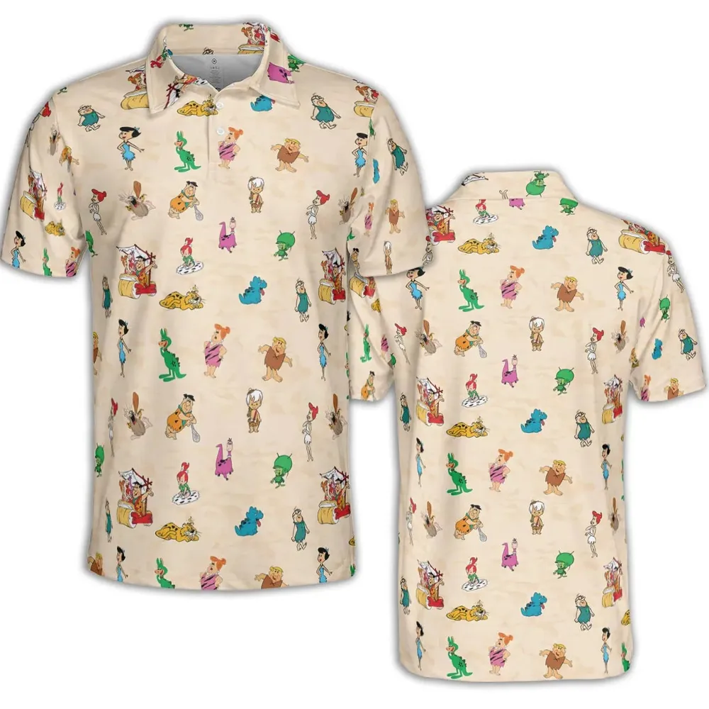 Bedrock The Flintstones AOP Men/Women Polo Shirt - 2