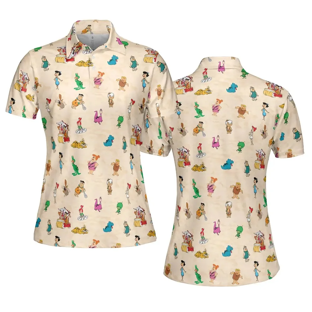 Bedrock The Flintstones AOP Men/Women Polo Shirt - 5