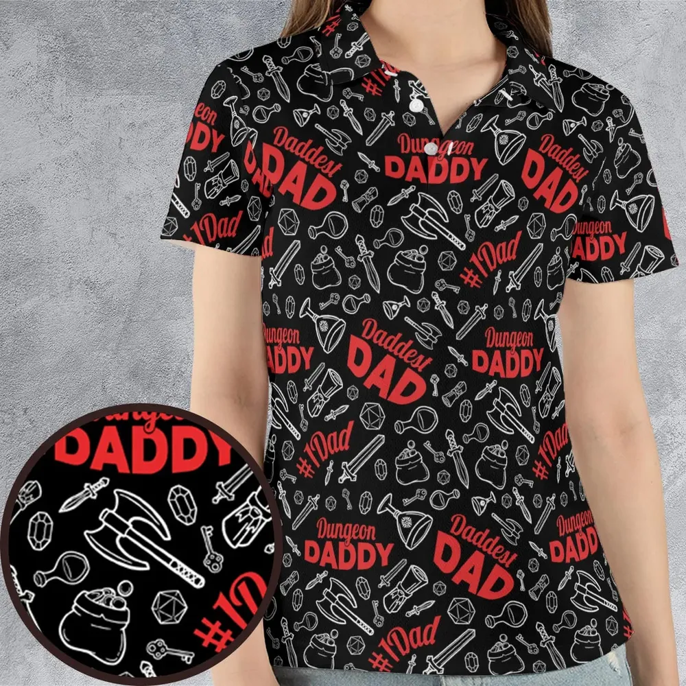 Dungeon Daddy DND AOP Men/Women Polo Shirt - 4
