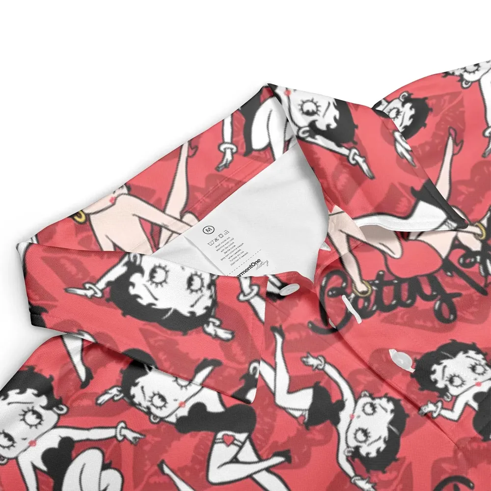 Betty Boop Singer Cartoon Sexy AOP Men/Women Polo Shirt - 3