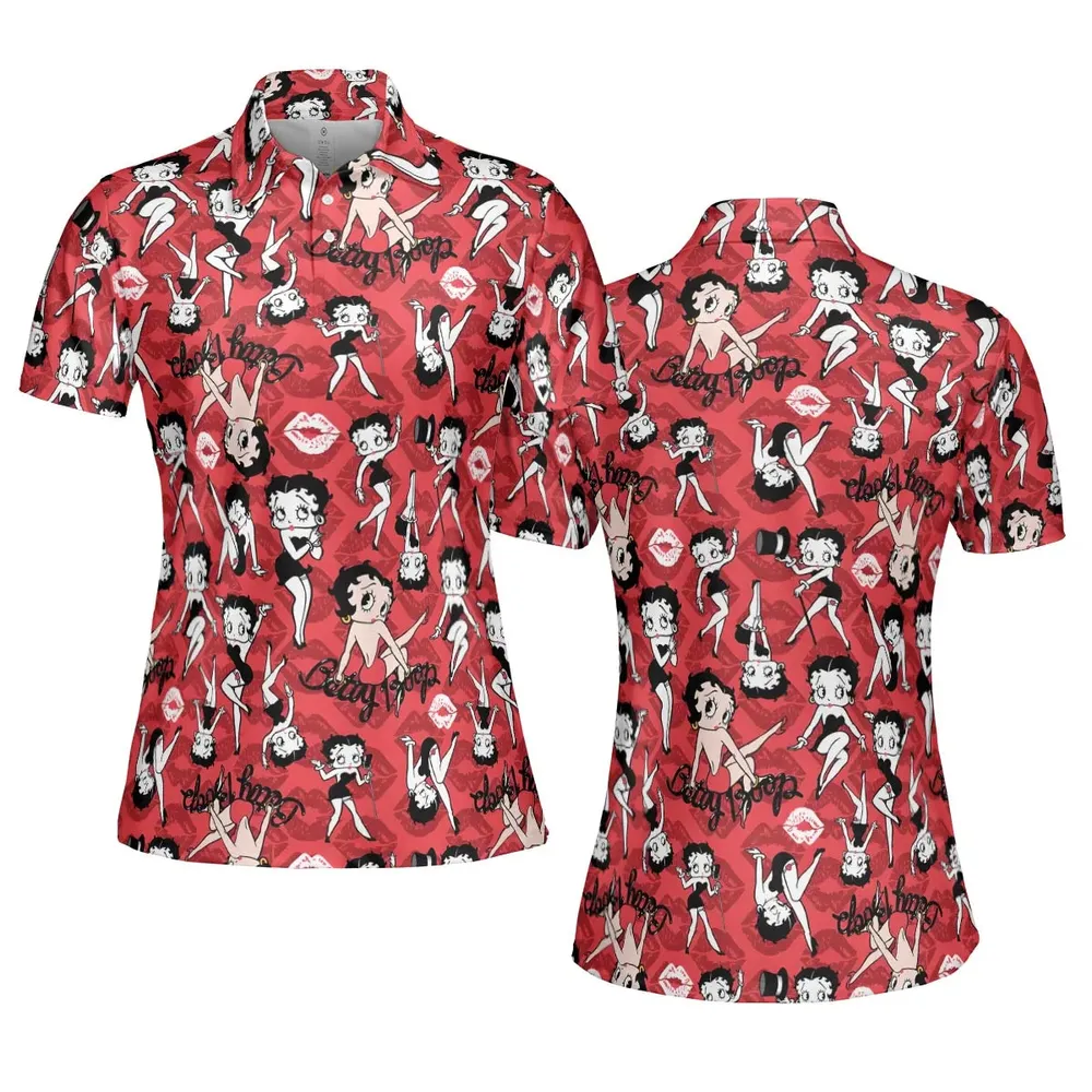 Betty Boop Singer Cartoon Sexy AOP Men/Women Polo Shirt - 5