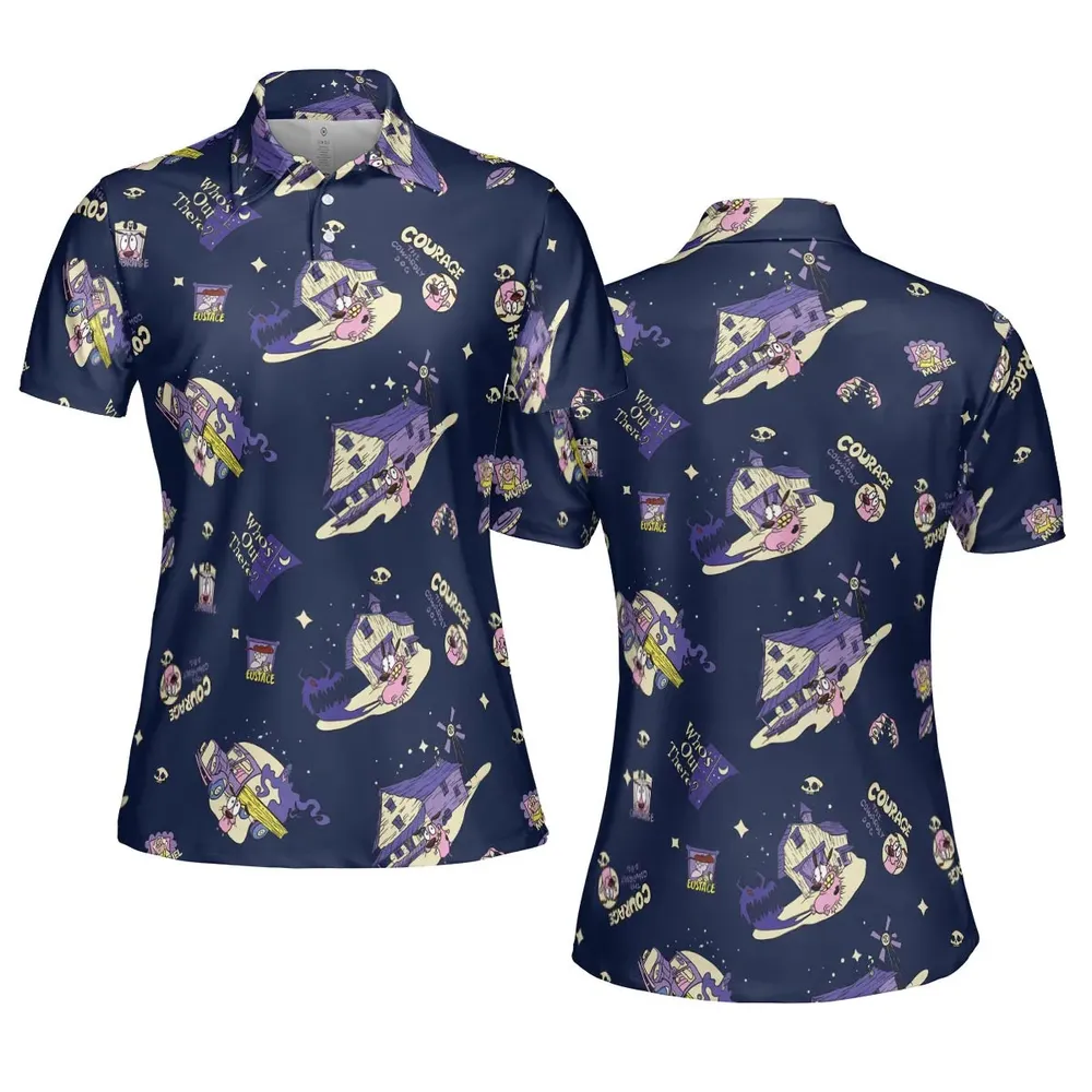 Courage the Cowardly Dog Scenic AOP Men/Women Polo Shirt - 5
