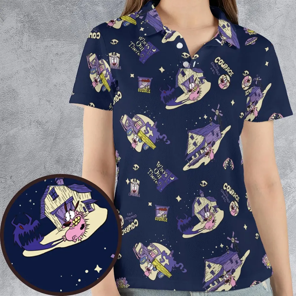 Courage the Cowardly Dog Scenic AOP Men/Women Polo Shirt - 4