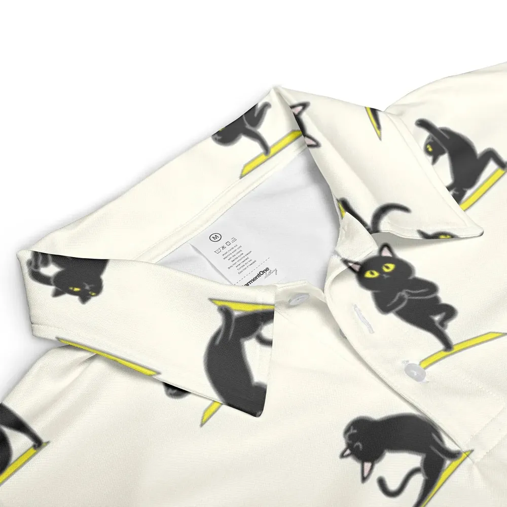 Bombay Cat Yoga Pattern AOP Men/Women Polo Shirt - 3