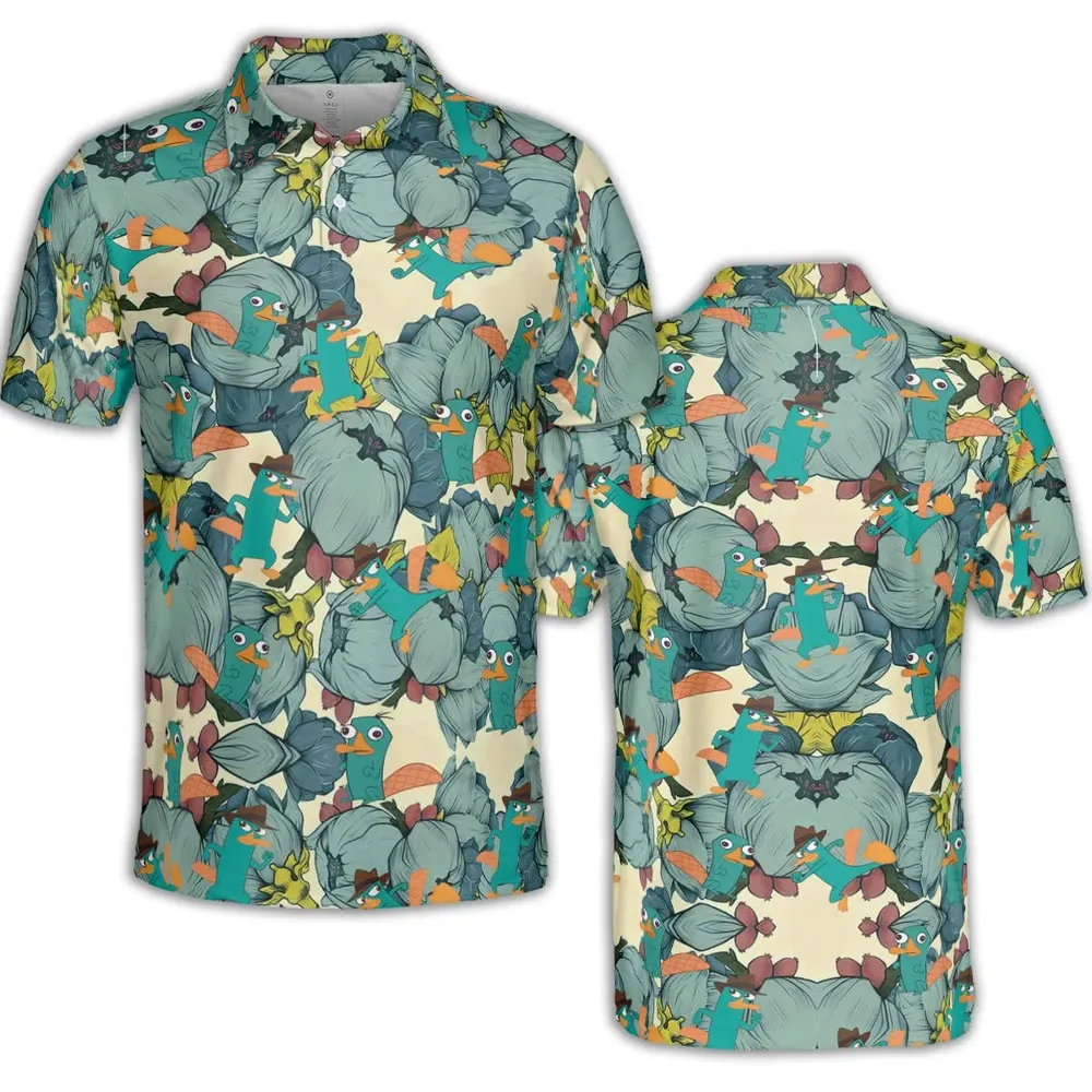 Perry The Platypus Phineas and Ferb AOP Men/Women Polo Shirt - 2