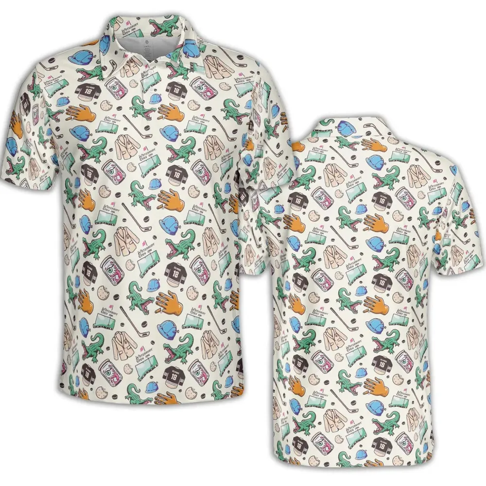 Happy Gilmore Pattern AOP Men/Women Polo Shirt - 2