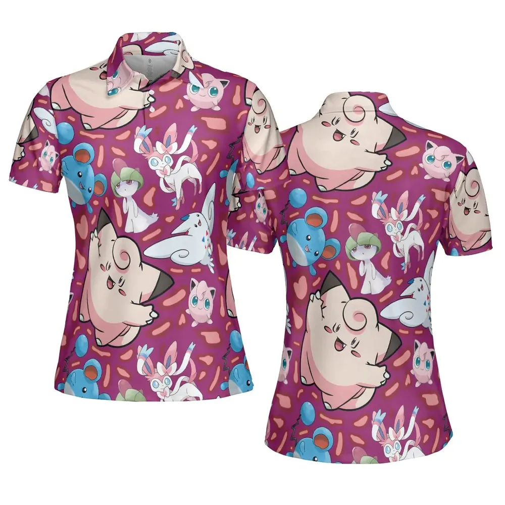 Fairy Type Pokemon AOP Men/Women Polo Shirt - 5
