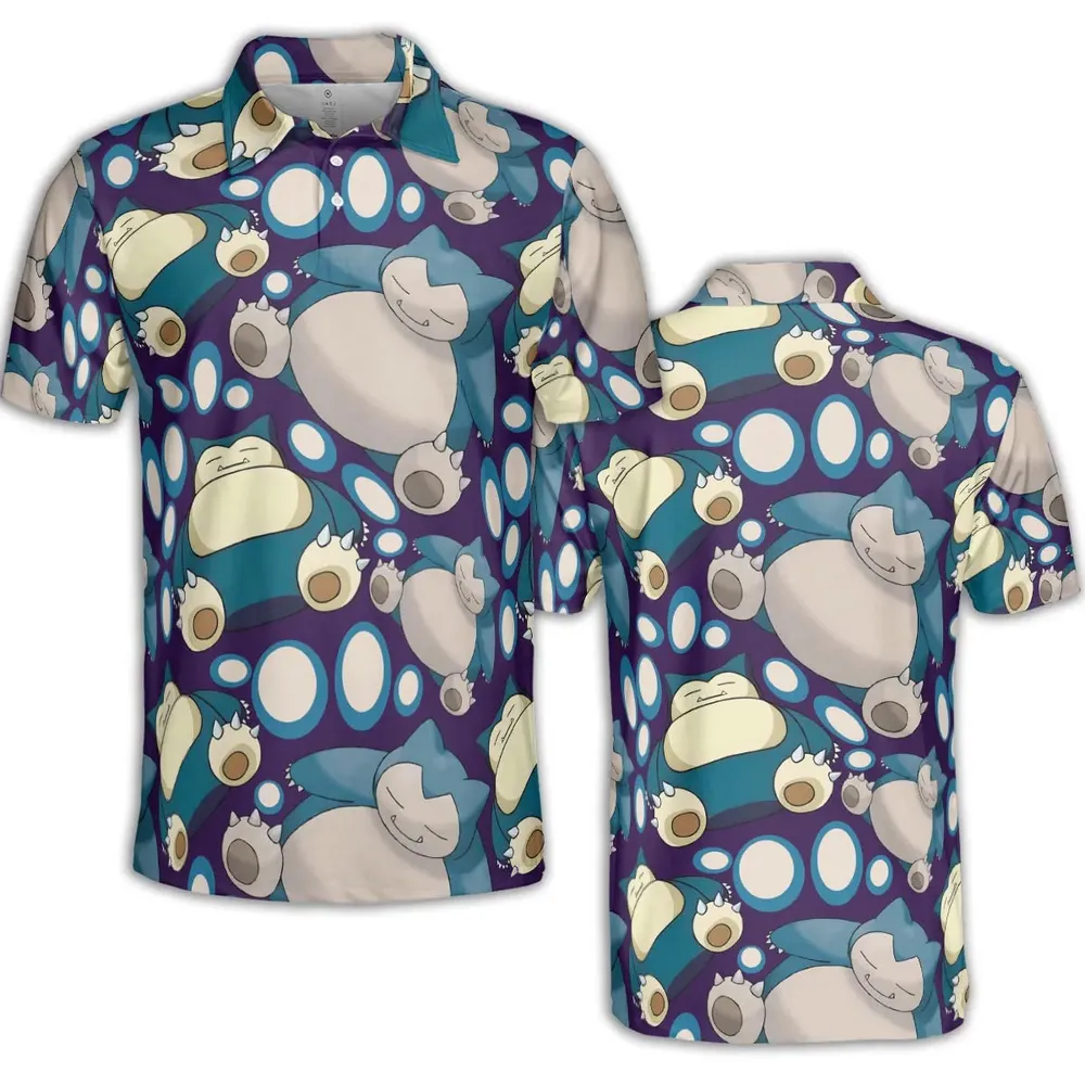 Snorlax Pokemon AOP Men/Women Polo Shirt - 2