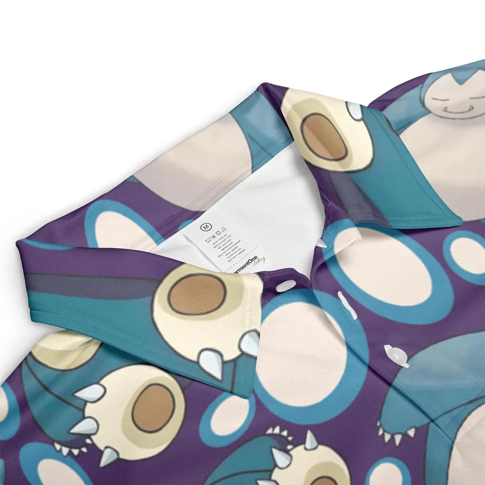 Snorlax Pokemon AOP Men/Women Polo Shirt - 3