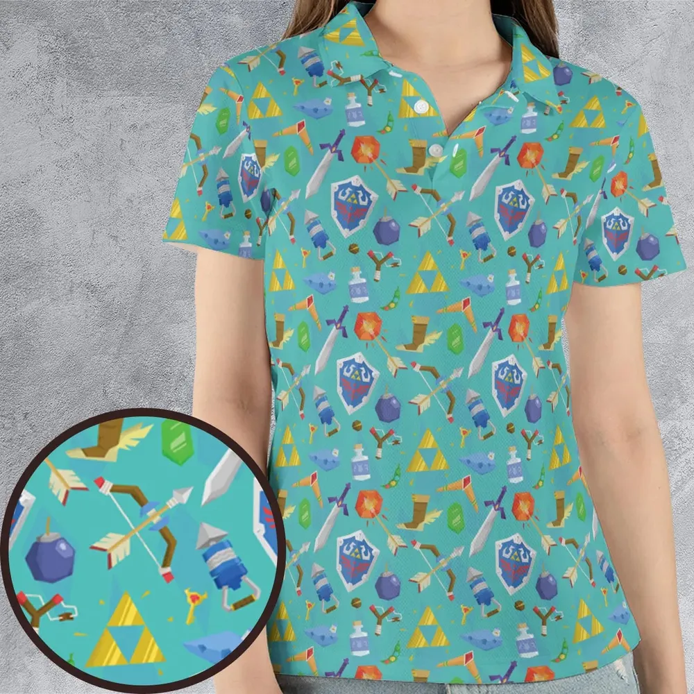 Zelda Korok AOP Men/Women Polo Shirt - 4