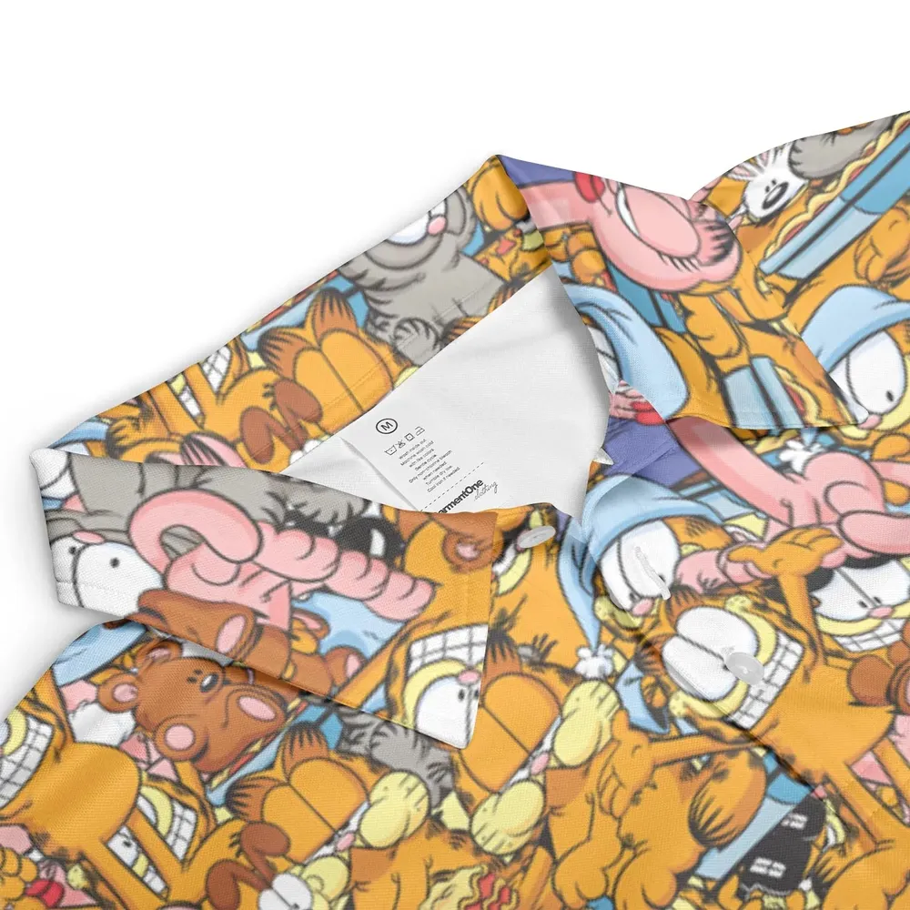 Purr-fect Garfield AOP Men/Women Polo Shirt - 3