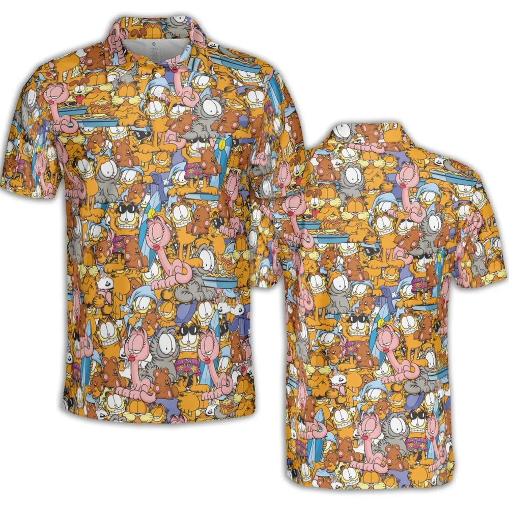 Purr-fect Garfield AOP Men/Women Polo Shirt - 2