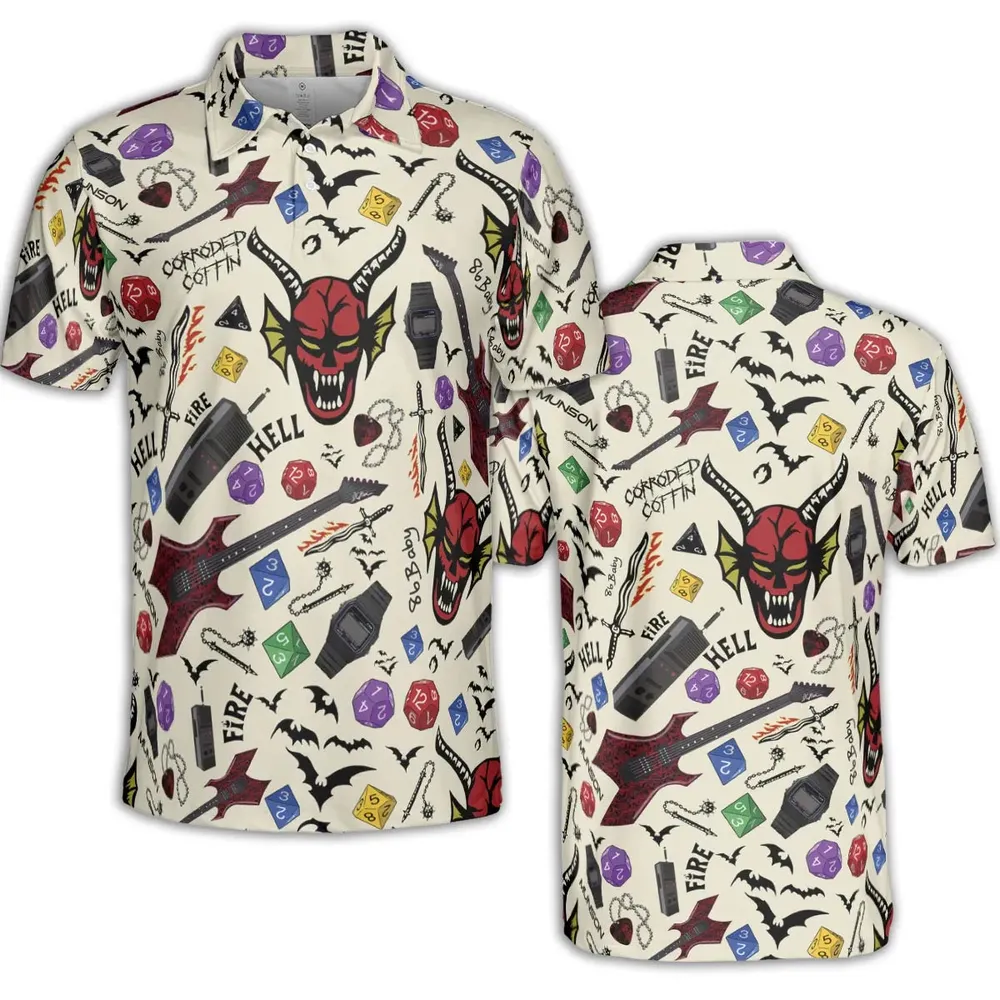 Hellfire Club Stranger Things AOP Men/Women Polo Shirt - 2