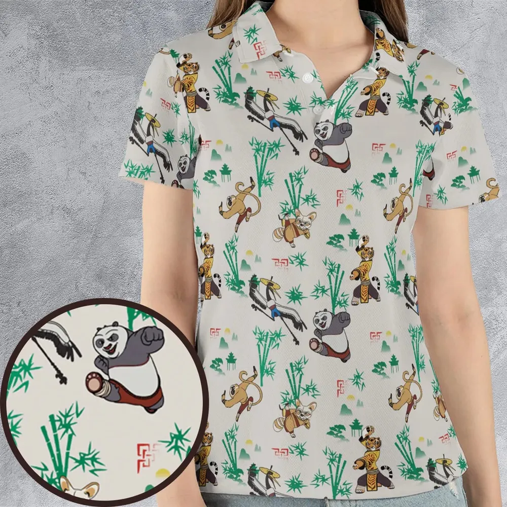 Kung Fu Panda Characters AOP Men/Women Polo Shirt - 4