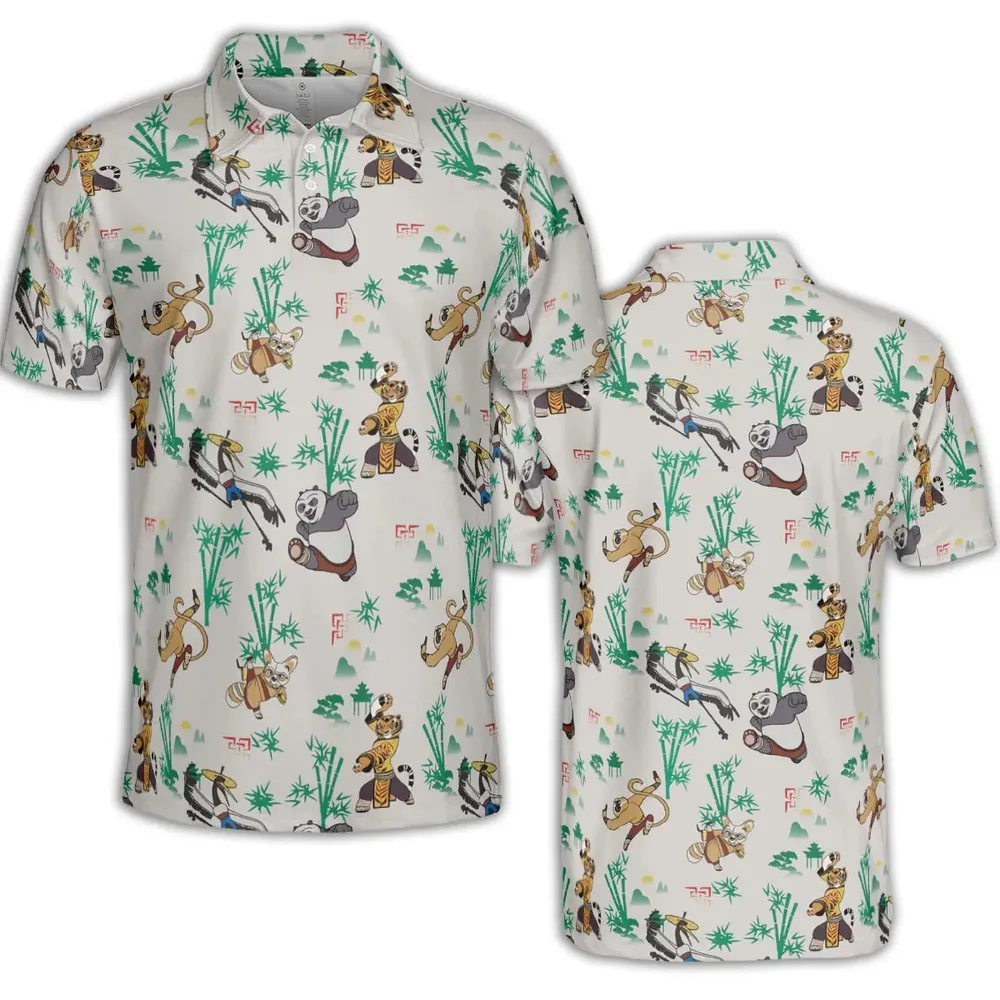 Kung Fu Panda Characters AOP Men/Women Polo Shirt - 2