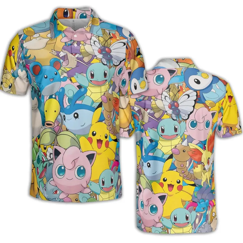 Magical Creatures Pokemon AOP Men/Women Polo Shirt - 2
