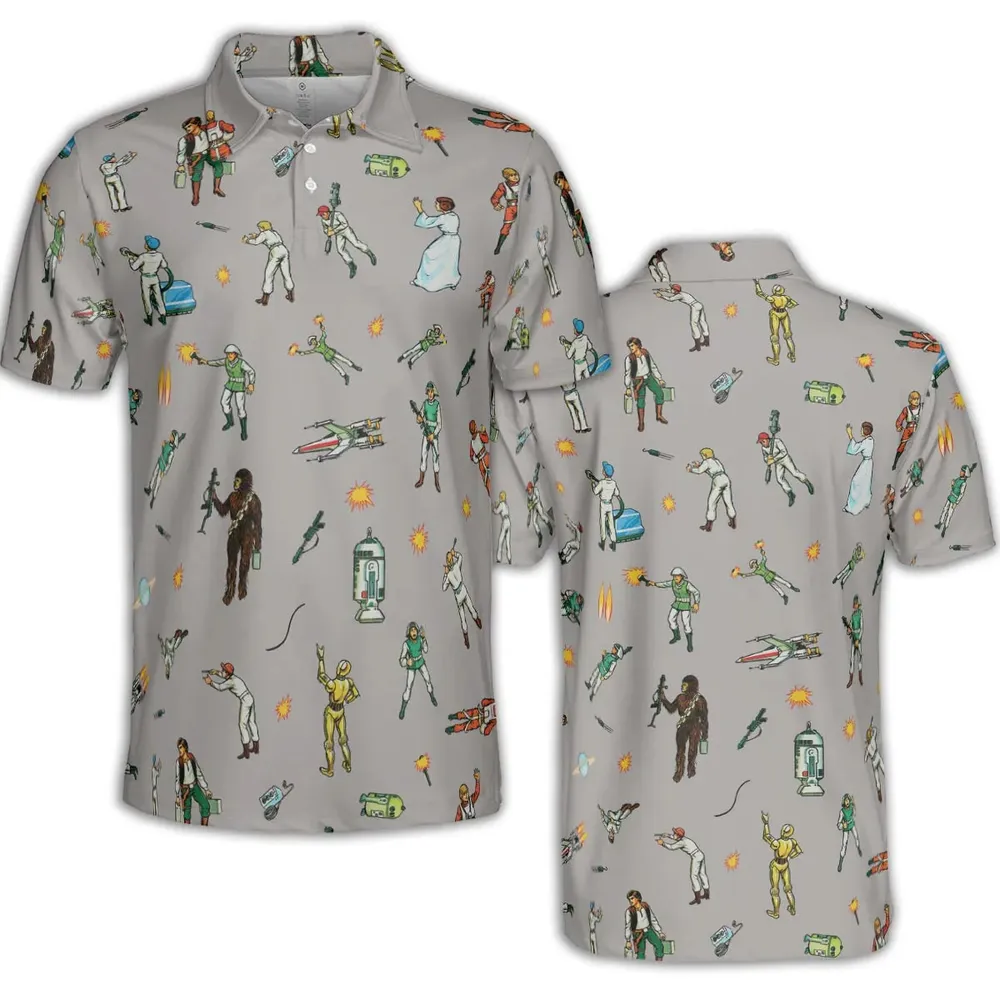 Escape from the Death Star Star Wars AOP Men/Women Polo Shirt - 2