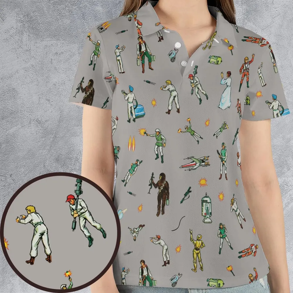 Escape from the Death Star Star Wars AOP Men/Women Polo Shirt - 4