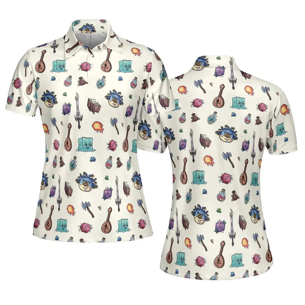 RPG Classics Pack DnD AOP Men/Women Polo Shirt - 5