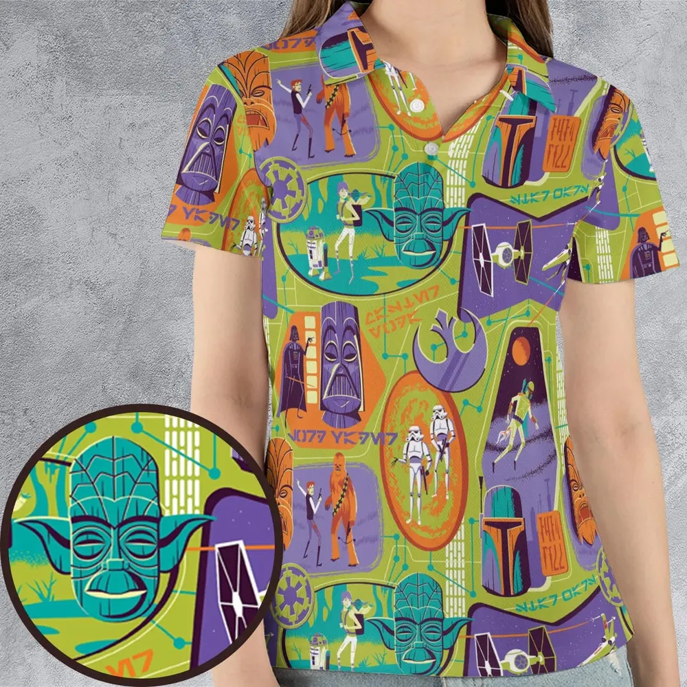 Summer Vibe Star Wars AOP Men/Women Polo Shirt - 4