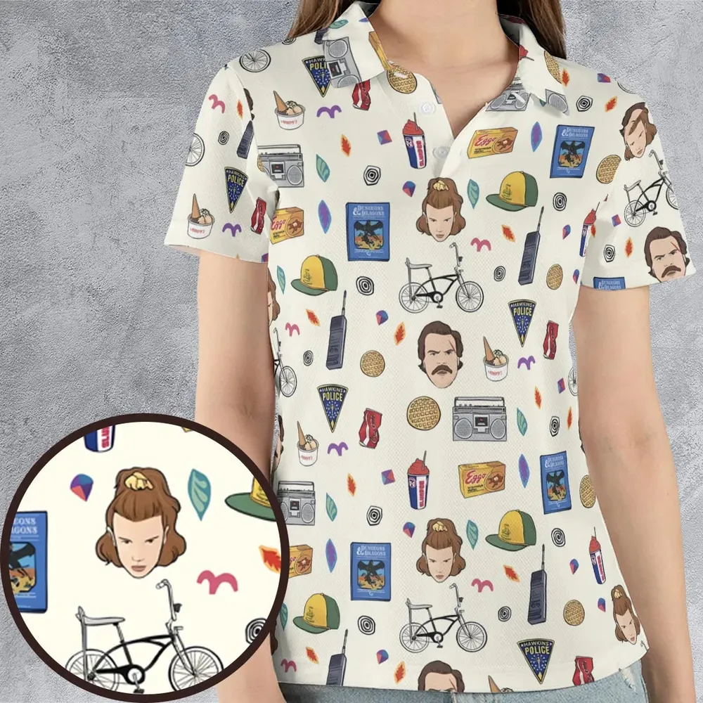 Stranger Things Collection AOP Men/Women Polo Shirt - 4