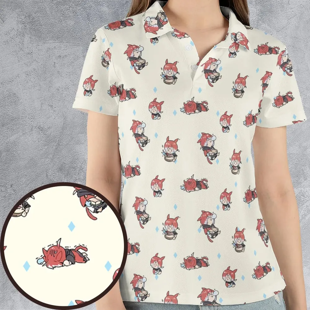 Crystal Exarch Final Fantasy AOP Men/Women Polo Shirt - 4