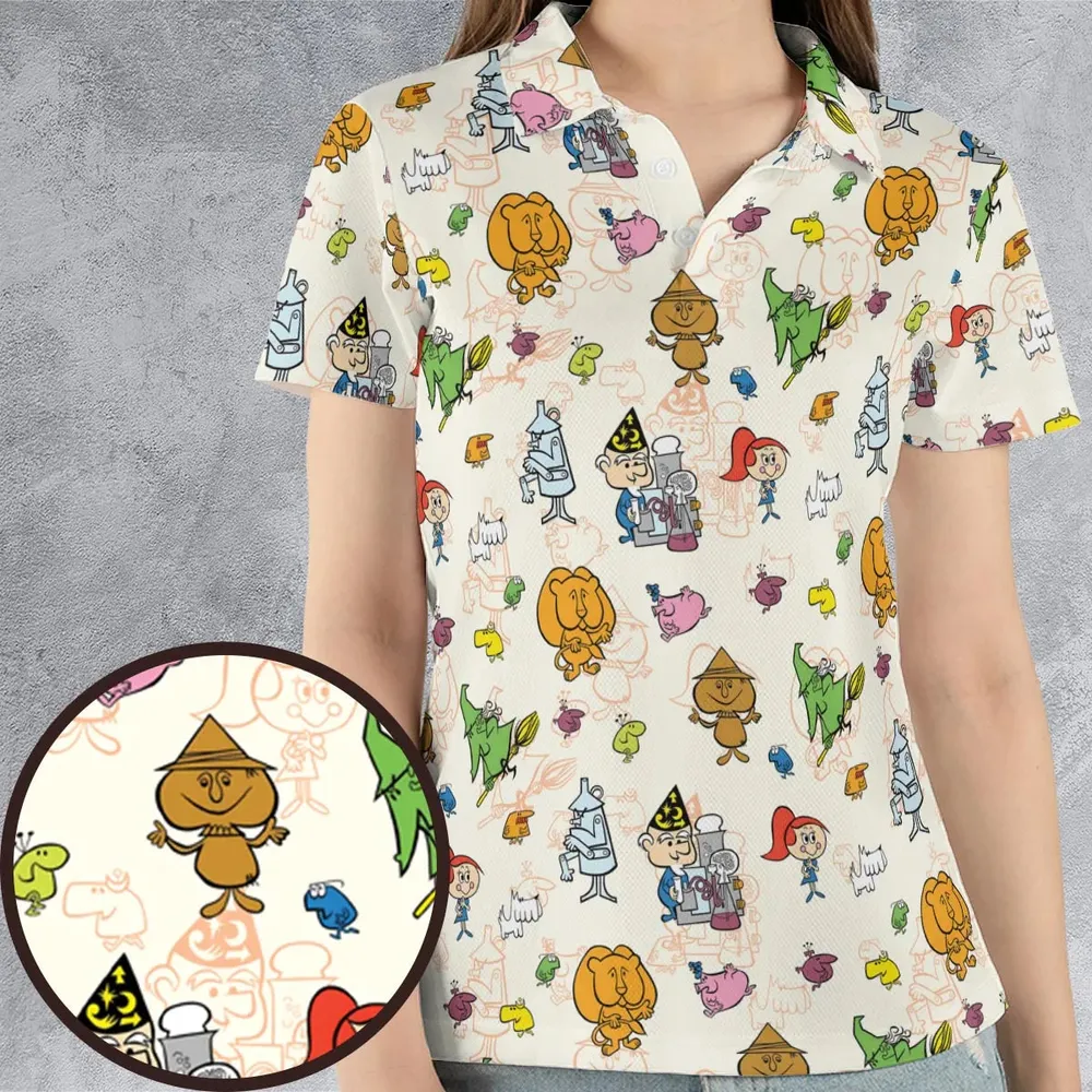 Chibi Tales Of The Wizard Of Oz AOP Men/Women Polo Shirt - 4