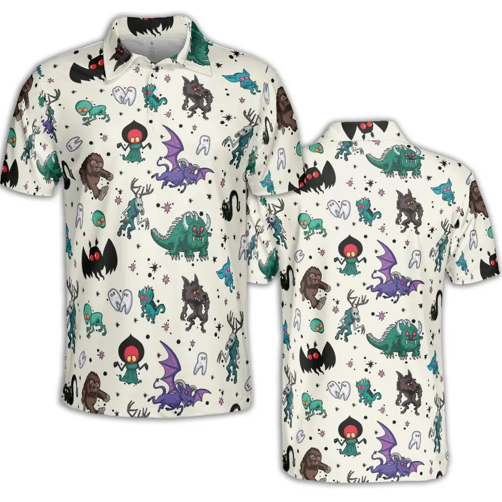 Cryptids of the Americas Cryptozoology Cryptids Monster AOP Men/Women Polo Shirt - 2