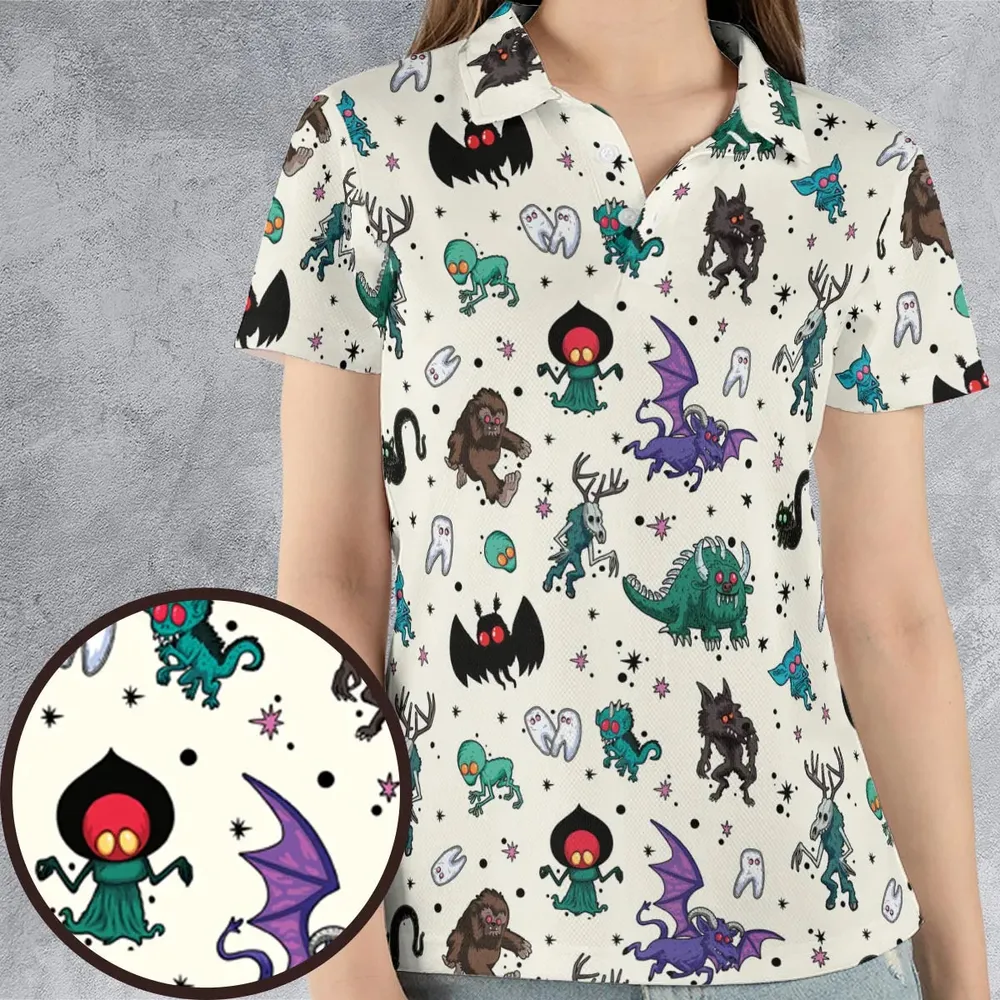 Cryptids of the Americas Cryptozoology Cryptids Monster AOP Men/Women Polo Shirt - 4