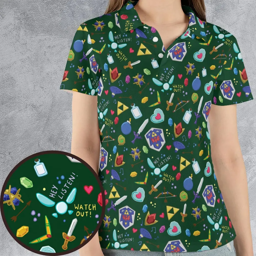 The Legend Of Zelda AOP Men/Women Polo Shirt - 4