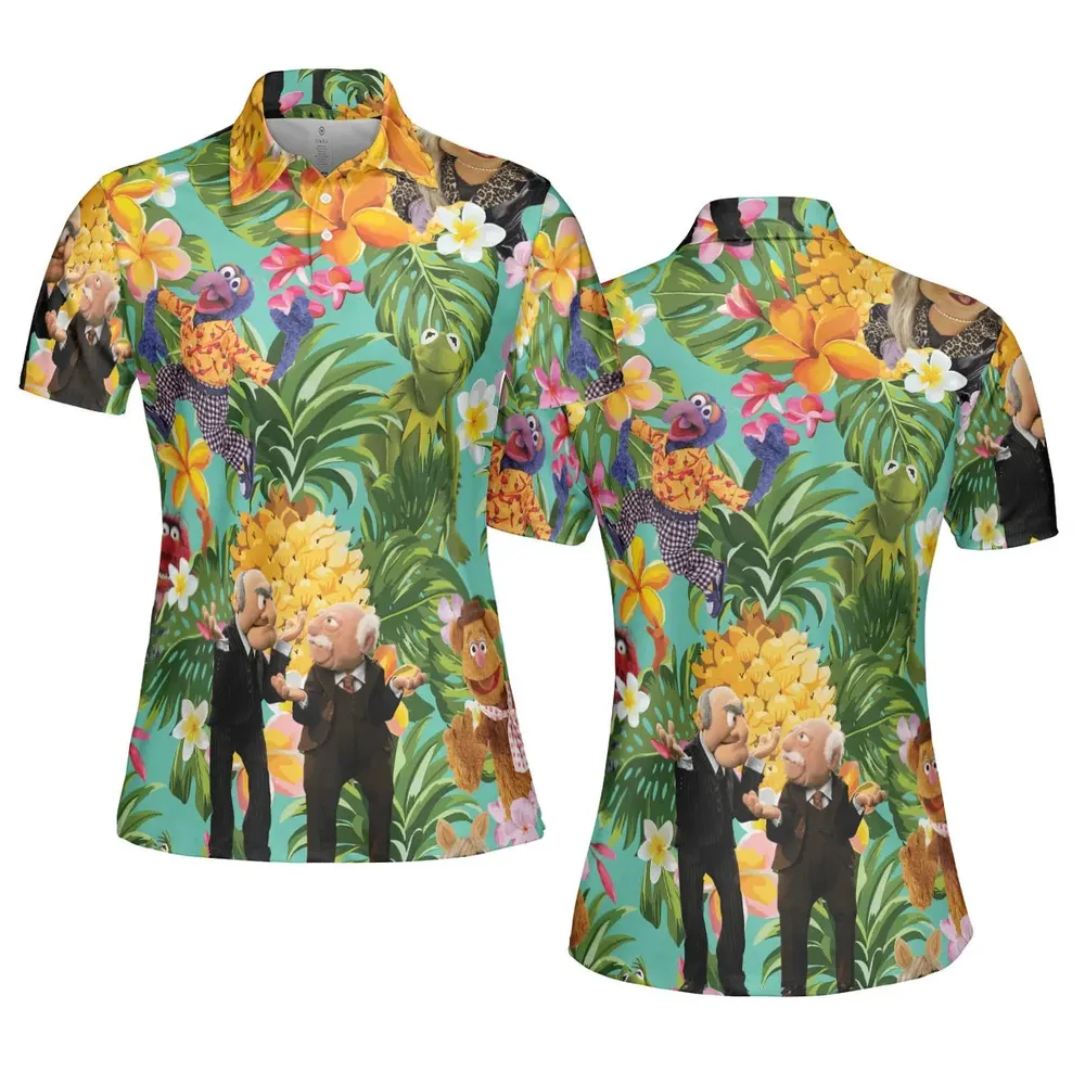 Statler And Waldorf Muppets Tropical AOP Men/Women Polo Shirt - 5