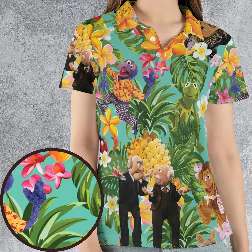 Statler And Waldorf Muppets Tropical AOP Men/Women Polo Shirt - 4