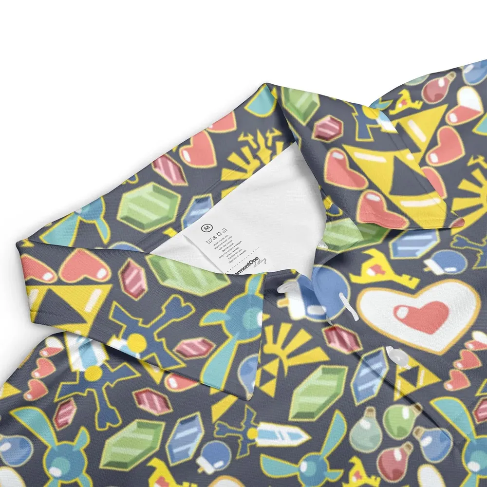 Zelda Theme Items AOP Men/Women Polo Shirt - 3